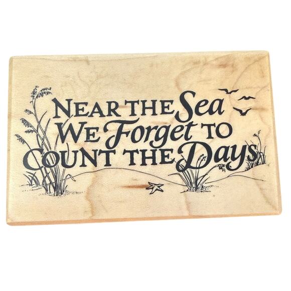 PSX Other - PSX 1995 G-1481 Near The Sea We Forget To Count The Days Rubber Stamp